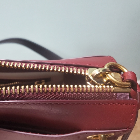 NWT CHLOÉ Medium Roy Red Plum Purple Suede Leather Black Strap Shoulder Bag - Picture 11 of 16